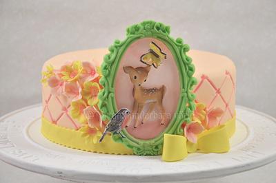 Vintage deer cake - Cake by Ingrid ~ Tårtans underbara värld