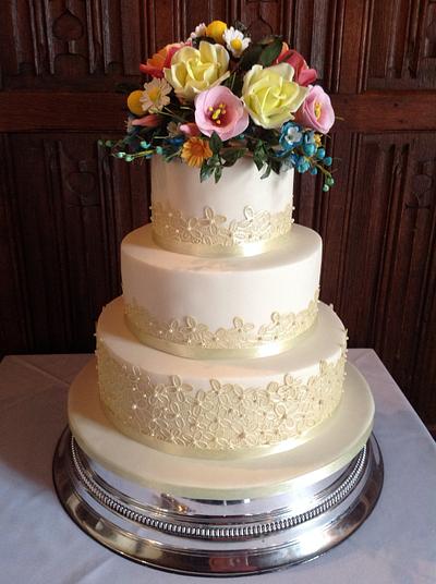 Sugar floral explosion - Cake by Iced Images Cakes (Karen Ker)