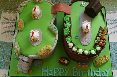 Gardening Themed number Cake - Cake by Summers Little Bakery