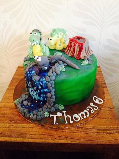 Friendly Dinosaurs!  - Cake by Claire Trainor-Hayes (Pretty Petals Cakery) 