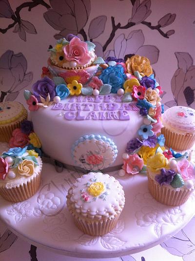 Summer Blooms Collection  - Cake by Chrissy Faulds