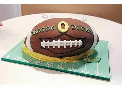 Carved Football Cake - Cake by Naomi