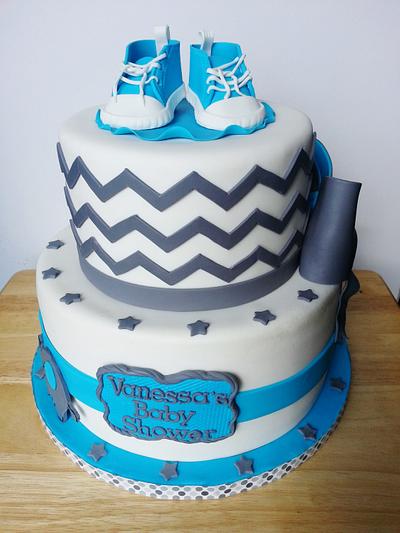 Converse Shoes and Chevron - Cake by Enza - Sweet-E