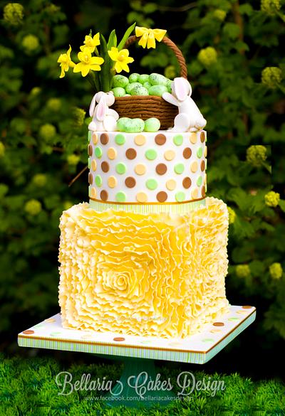 Ruffles Easter cake - Cake by Bellaria Cake Design 