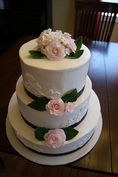 Rose wedding cake - Cake by littlejo