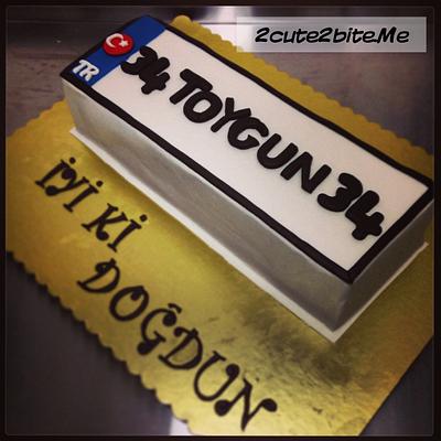 Car Plate cake - Cake by 2cute2biteMe(Ozge Bozkurt)