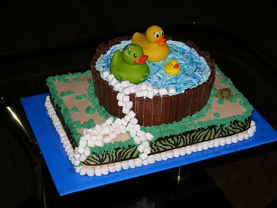 Rubber Duck Camo / camouflage Baby Shower cake - Cake by Save Me A Piece ~ Deb