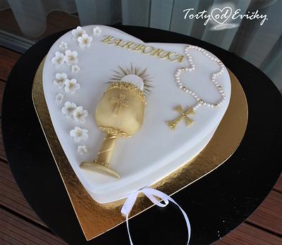 Communion cake  - Cake by Cakes by Evička