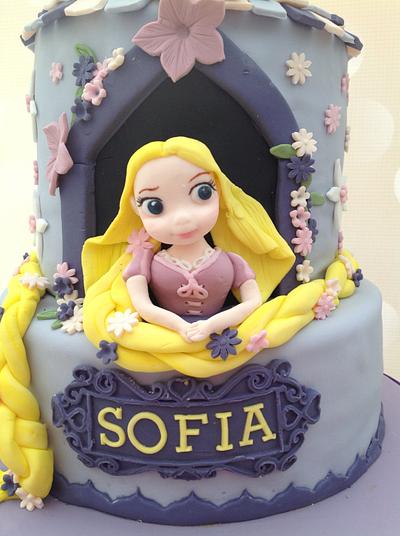 Tangled/Rapunzel cake - Cake by Yvonne Beesley