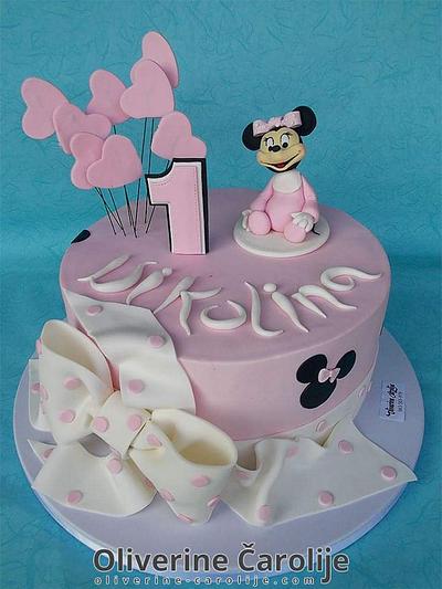 Minnie Mouse Cake - Cake by Oliverine Čarolije 