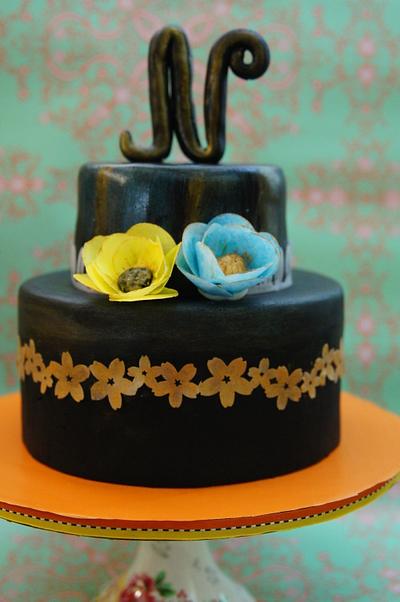 black fondant cake - Cake by Friesty