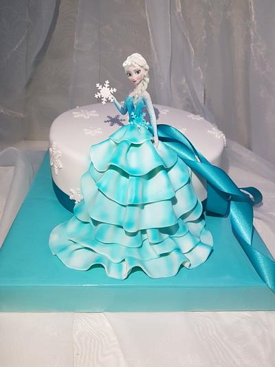 Elsa -pure & simple ❄❄ - Cake by Tirki