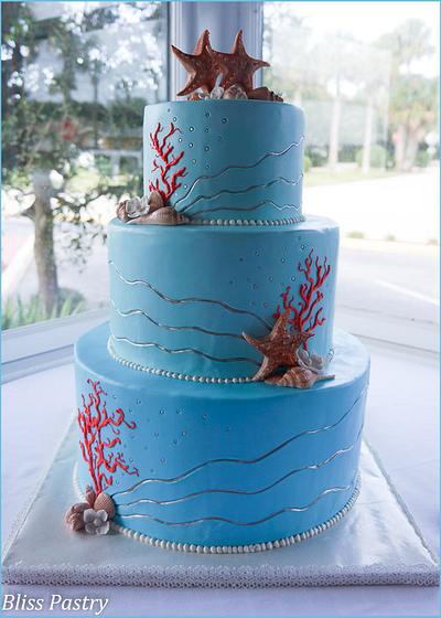 Seaside Wedding - Cake by Bliss Pastry