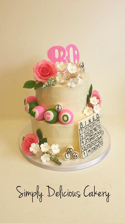 80th Bingo Birthday  - Cake by Simply Delicious Cakery