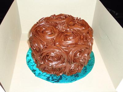 Chocolate Rosette cake - Cake by Kim Leatherwood