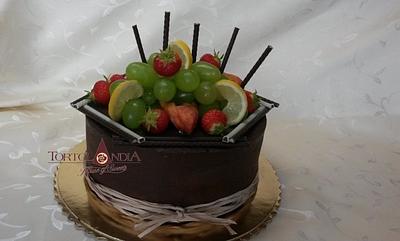 Ganache and fruits - Cake by Tortolandia