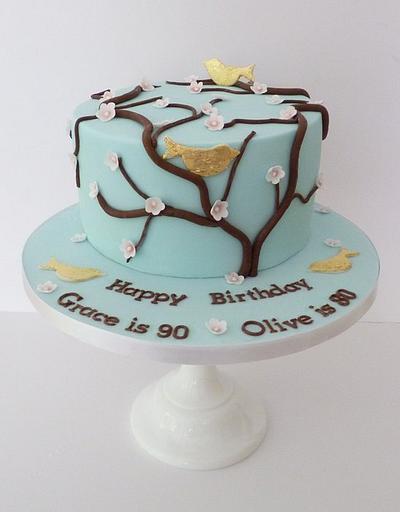 Birds and Blossom - Cake by Melissa Woodland Cakes