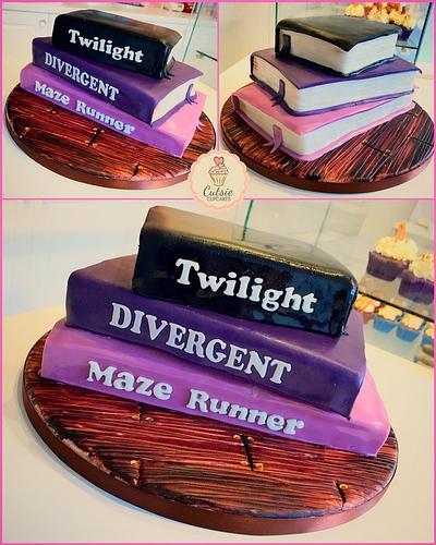 Books Cake - Cake by Cutsie Cupcakes