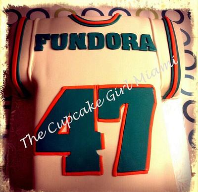 Miami Dolphins Football Jersey cake - Cake by Lilly