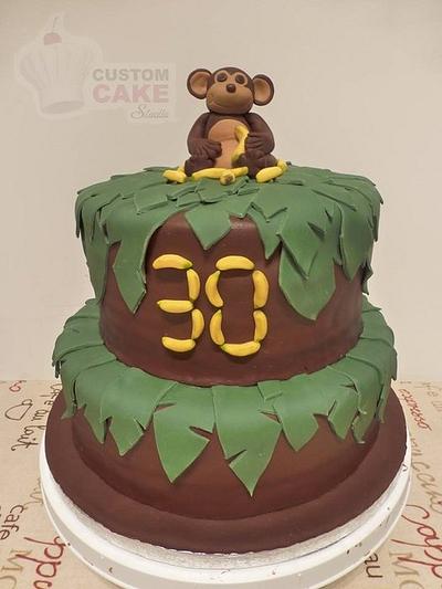30th Birthday Monkey Cake! - Cake by CarrieCustomCake