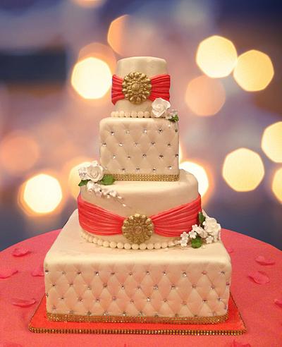 Square & Round Wedding Tiers - Cake by MsTreatz