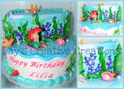 Ariel- The Little Mermaid - Cake by Day