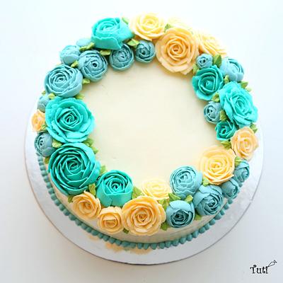 Buttercream flower cake - Cake by tuti