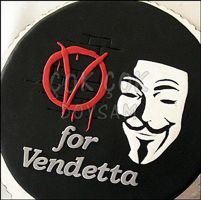 V for Vendetta - Cake by cokcokdoysam