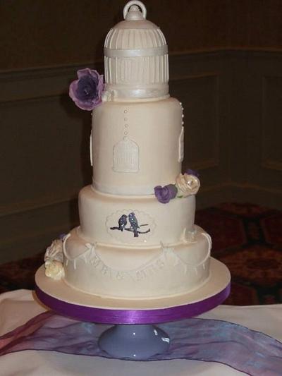 Birdcage wedding cake - Cake by Toni Lally