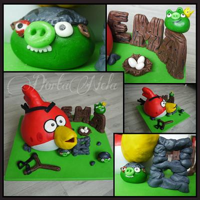 Angry Birds - 3D Red - Cake by DortaNela