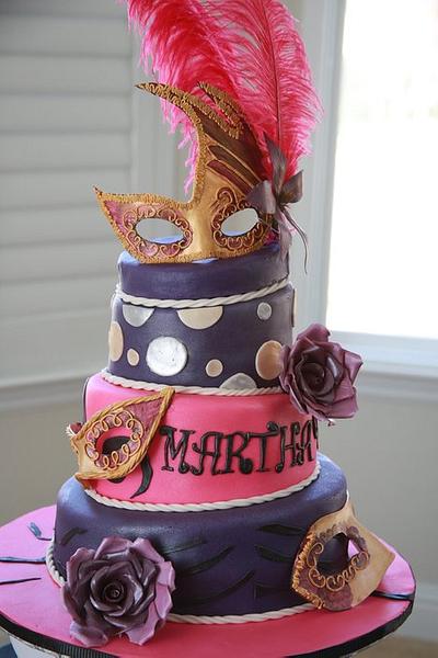 Masquerade theme bday cake  - Cake by Ann