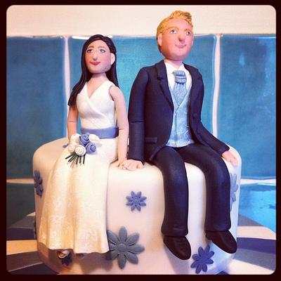 Stripey wedding cake - Cake by Netty