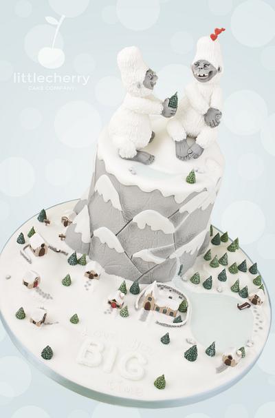 Yeti Valentines Day Cake - Cake by Little Cherry