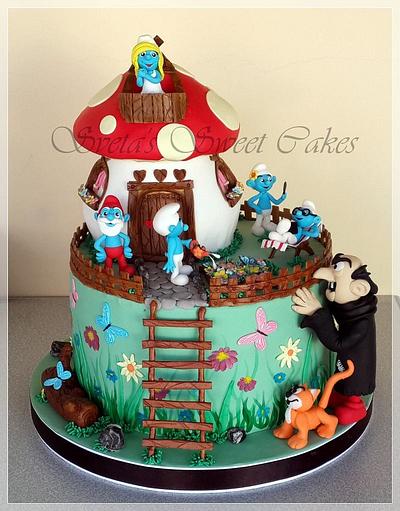 The smurfs cake - Cake by Sveta