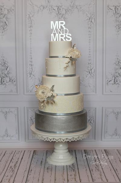 "MR and MRS" silver cake - Cake by Dmytrii Puga