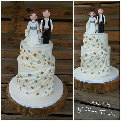 Bolo Casamento Star Wars - (Princess Leia and Han Solo) Star Wars Wedding Cake - Cake by Unique Cake's Boutique