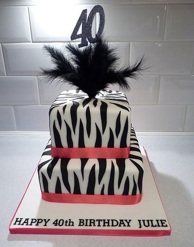 Zebra print cake - Cake by Sharon Todd