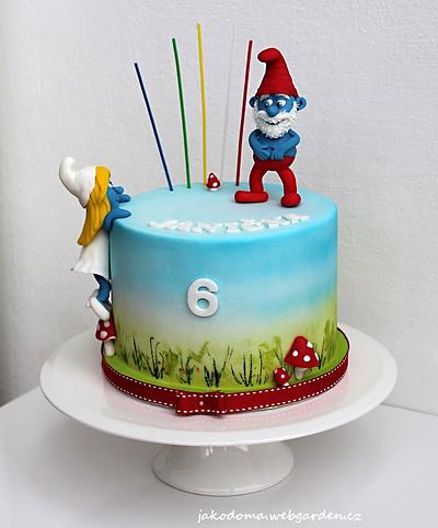 The Smurfs - Cake by Jana