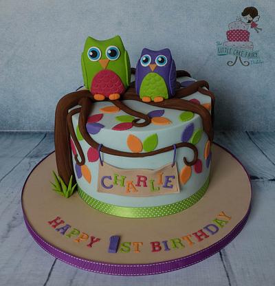 Owl Tree 1st birthday - Cake by Little Cake Fairy Dublin