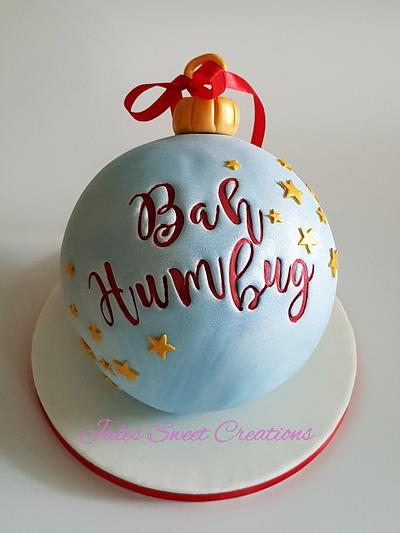 Bah Humbug Christmas Bauble - Cake by Jules Sweet Creations