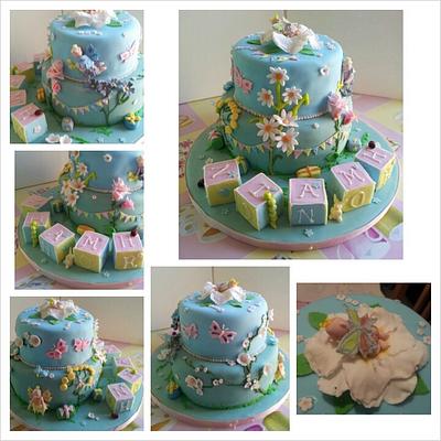 Flower fairy christening cake - Cake by Lauren Smith