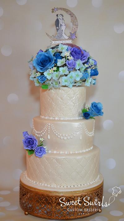 Mandell Wedding Cake - Cake by Sweet Swirls by Viv