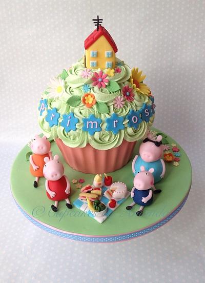Peppa Pig Giant Cupcake - Cake by Cupcakes by Amanda