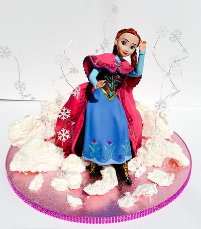 Frozen's Elsa and Anna - Cake by debren