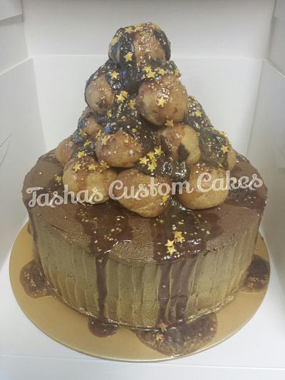 Profiterole mountain cake - Cake by Tasha's Custom Cakes