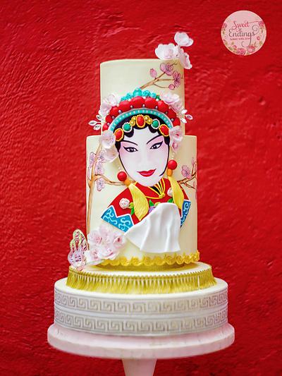 Chinese Opera Singer from Cuties Street Art Collaboration  - Cake by Lulu Goh