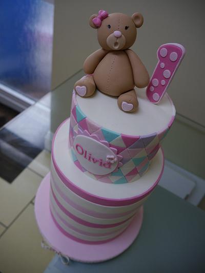 Olivia's 1st Birthday Cake - Cake by Harrys Cakes