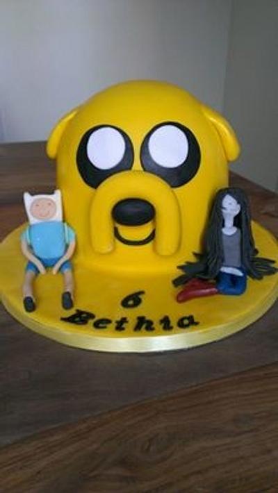 A minion - no this is Jake, Marceline and Finn! - Cake by Donnasdelicious