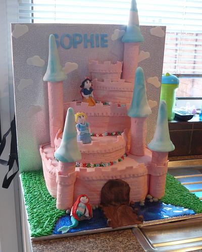 Cute Disney Princess Castle Cake  - Cake by Krazy Kupcakes 