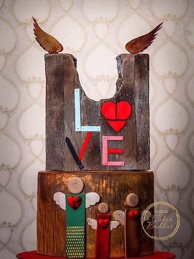 Caker Buddies Valentine Collab A love so good....Touchwood! - Cake by TheCakeTalk